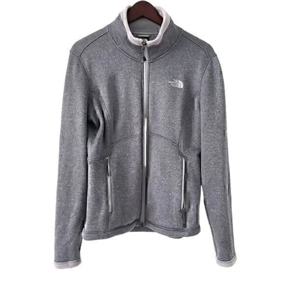 The North Face Womens Purple‎ Zip Up Fleece Lined Stretchy Pockets Jacket Size M